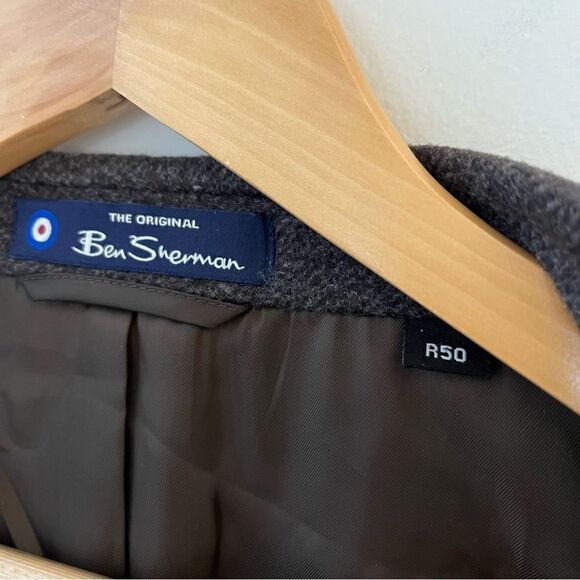 Men’s Ben Sherman Single Breasted Wool Overcoat in Brown, 50R, NWT - Picture 6 of 8